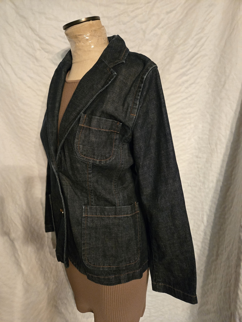 Dark Denim Ladies Blazer Jacket - GAP